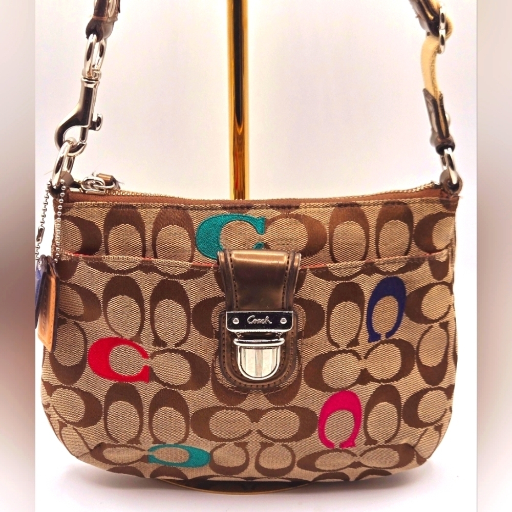 COACH Poppy Y2K Crossbody Colorful Signature C Print 2 Tags
